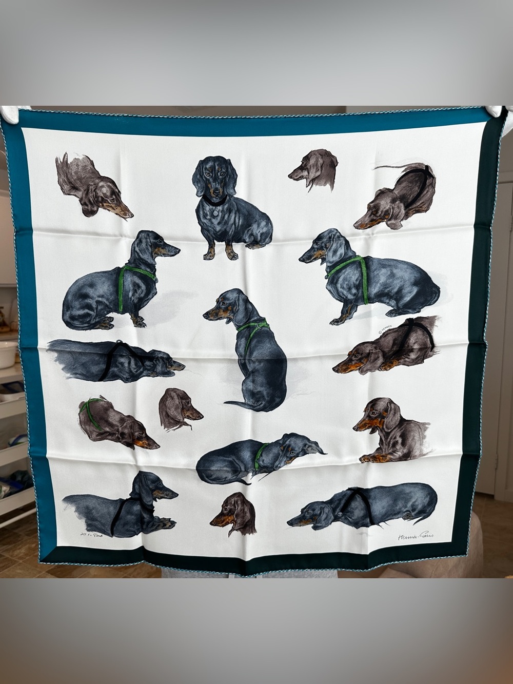 Hermes Les Bassets Scarf 70